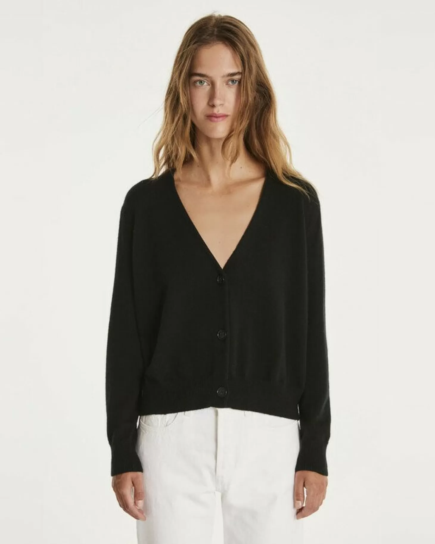 Femme Kujten Gilets & Vestes*Cardigan Cachemire Col V Court Uni