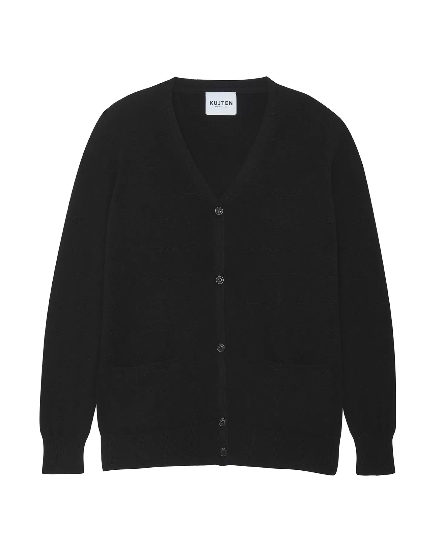 Femme Kujten Gilets & Vestes*Cardigan Cachemire Col V Droit Uni