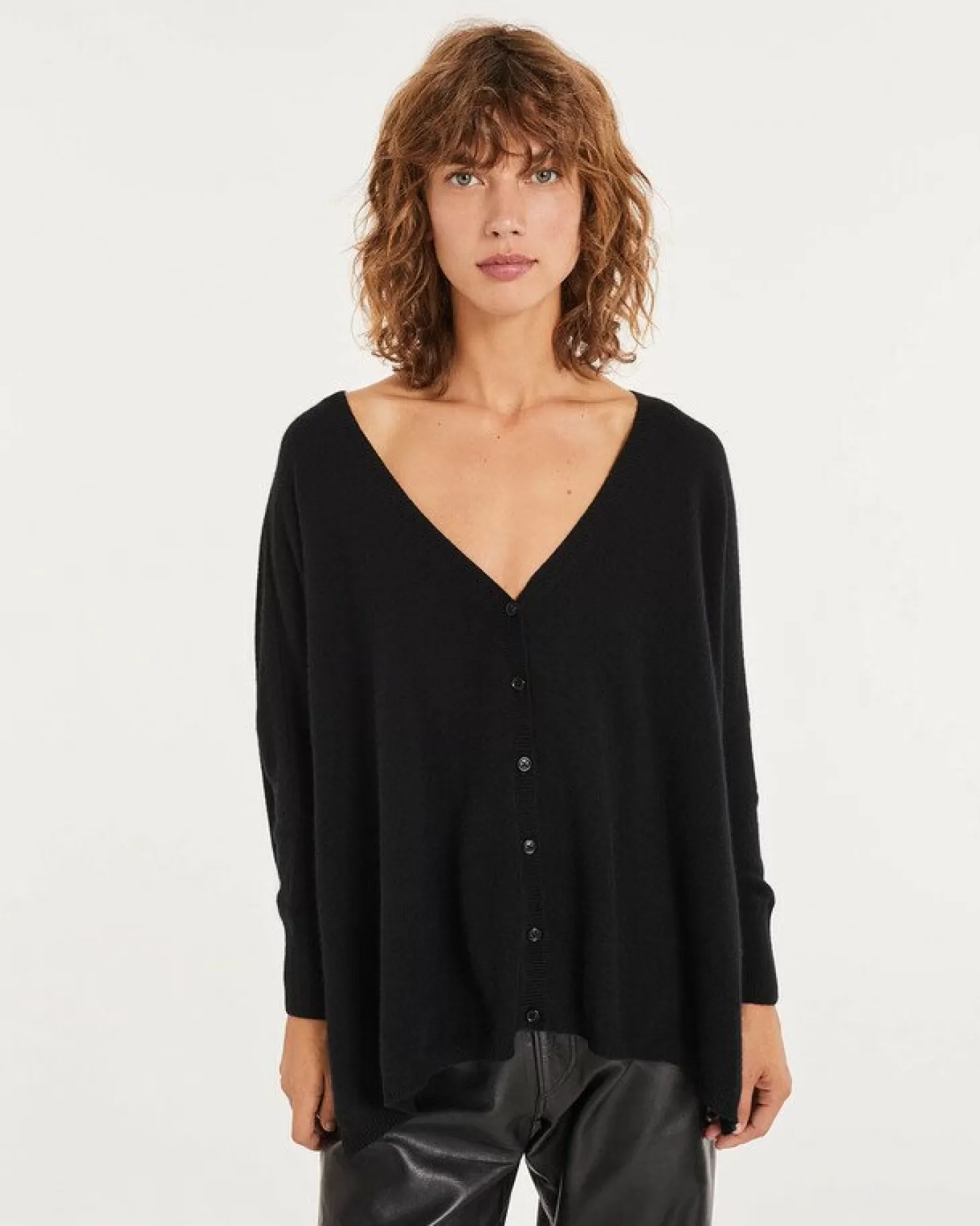 Femme Kujten Gilets & Vestes*Cardigan Cachemire Col V Oversize