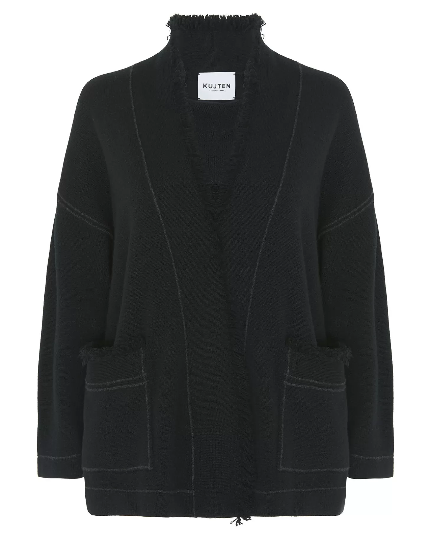Femme Kujten Gilets & Vestes*Gilet Cachemire Bords Franges