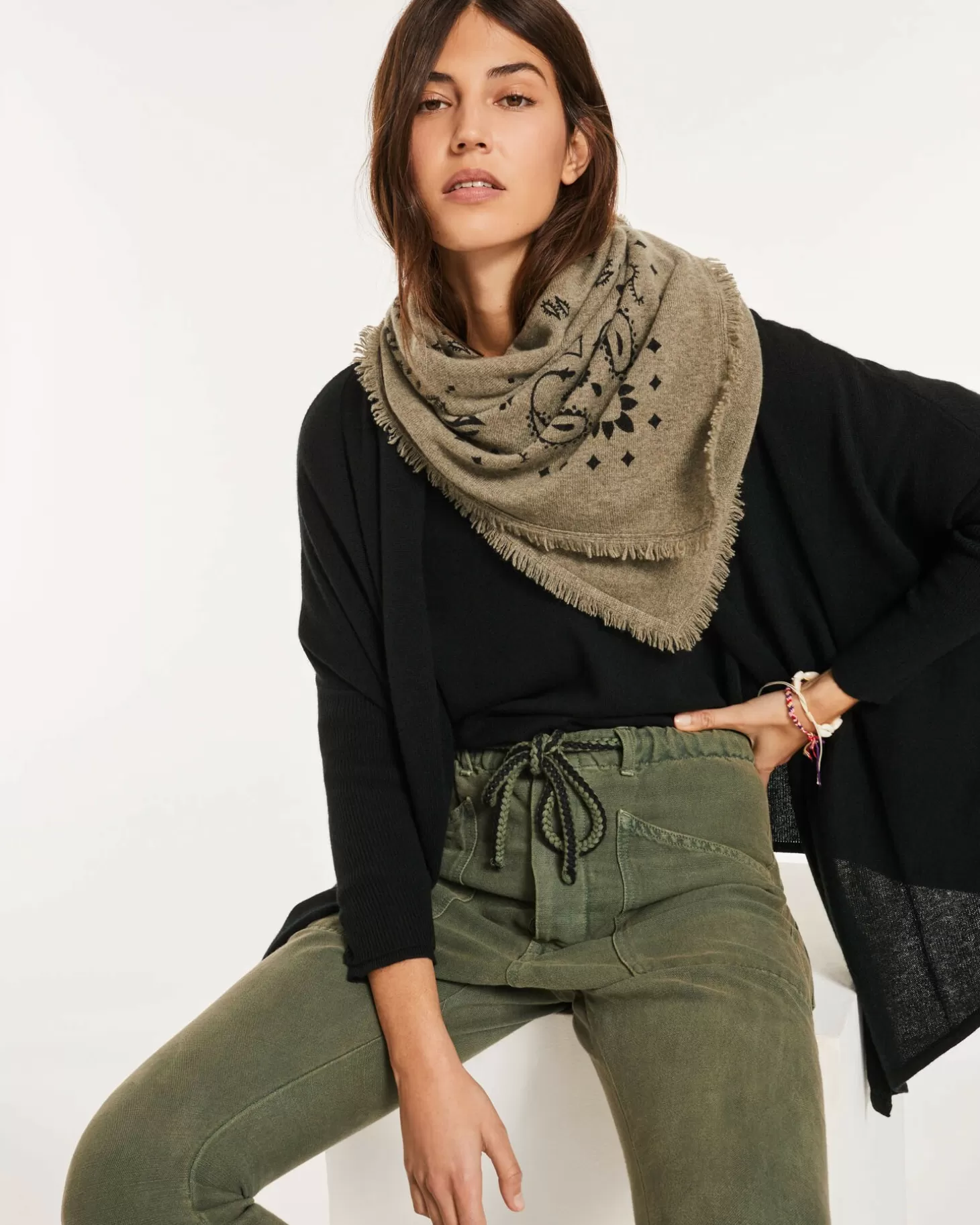Femme Kujten Gilets & Vestes*Gilet Cachemire Femme Col Chale