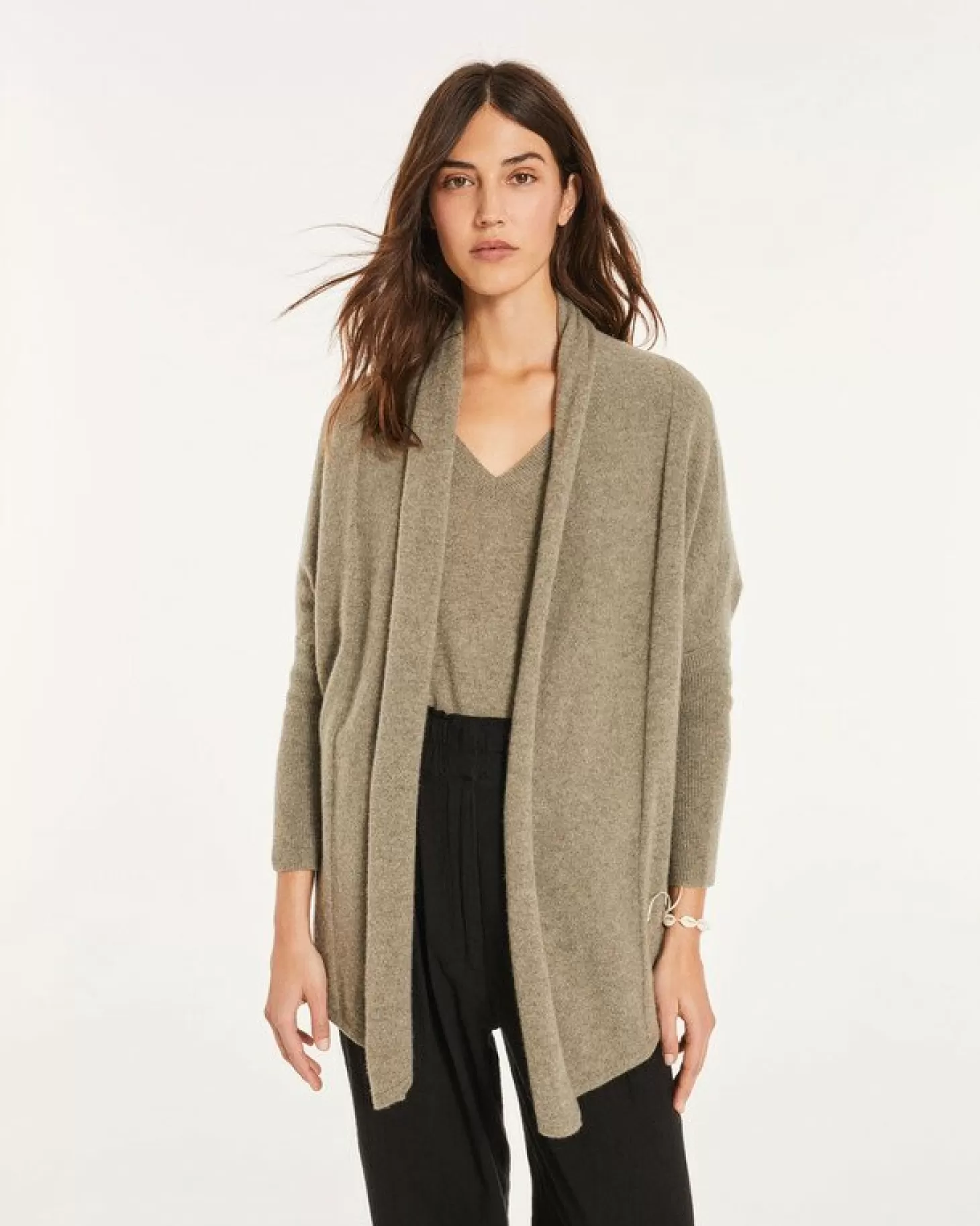Femme Kujten Gilets & Vestes*Gilet Cachemire Femme Col Chale