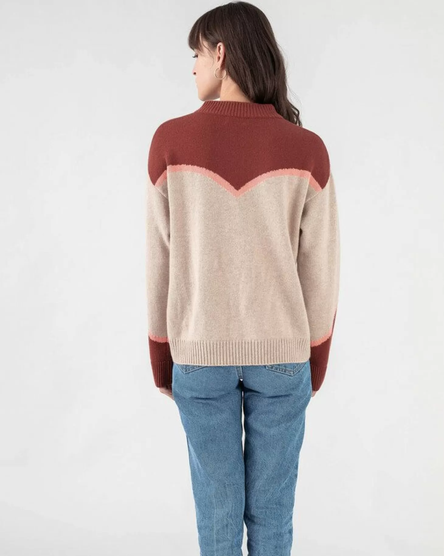 Femme Kujten Pulls & Sweats*Pull Cachemire Col Rond Bicolore
