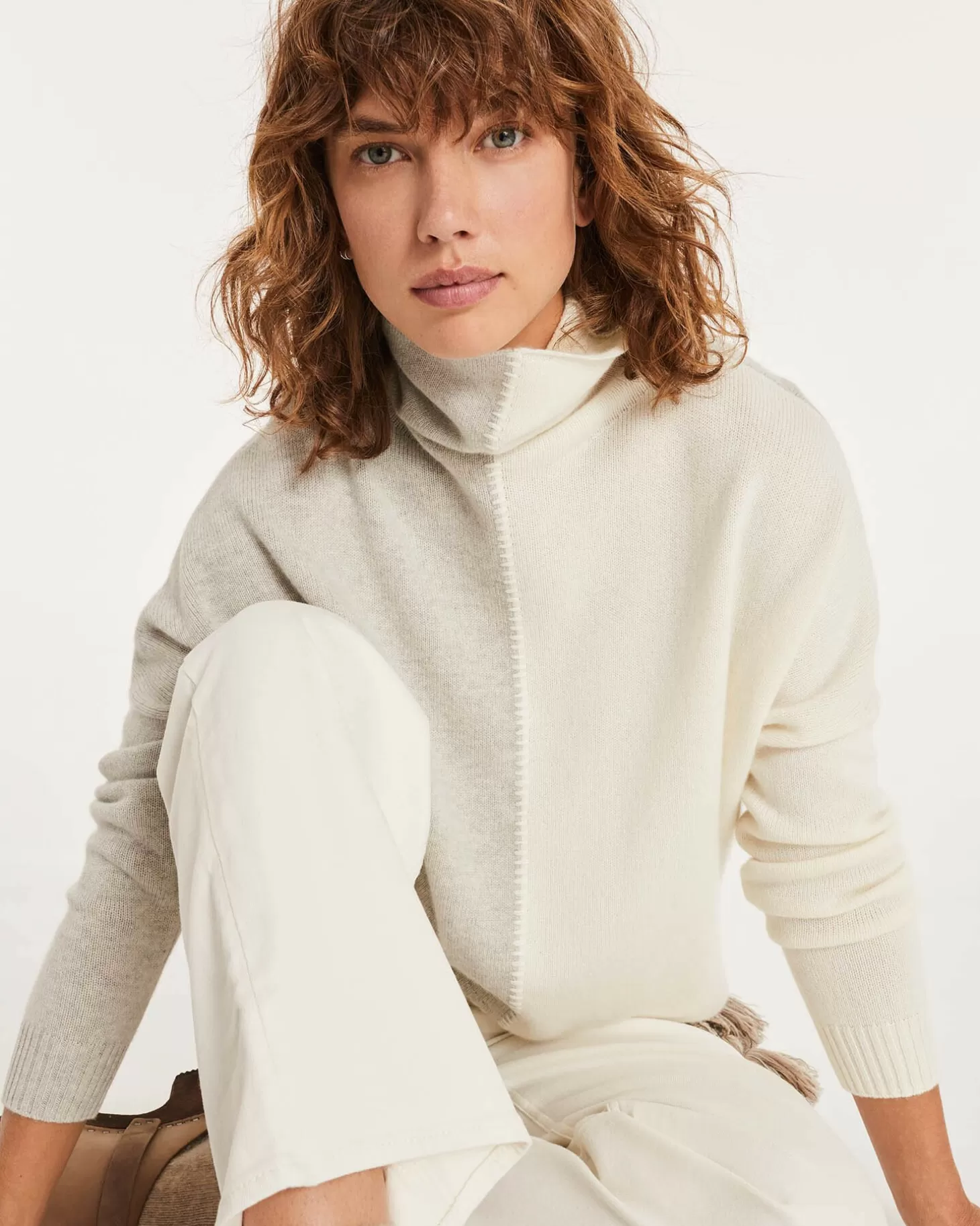 Femme Kujten Pulls & Sweats*Pull Cachemire Col Roule Oversize Femme