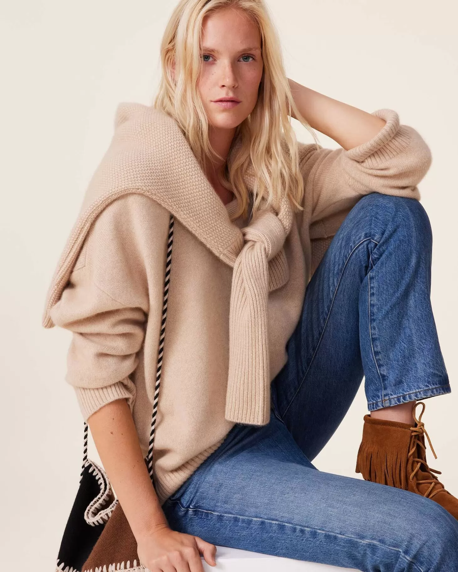 Femme Kujten Pulls & Sweats*Pull Cachemire Col V Oversize, 4 Fils