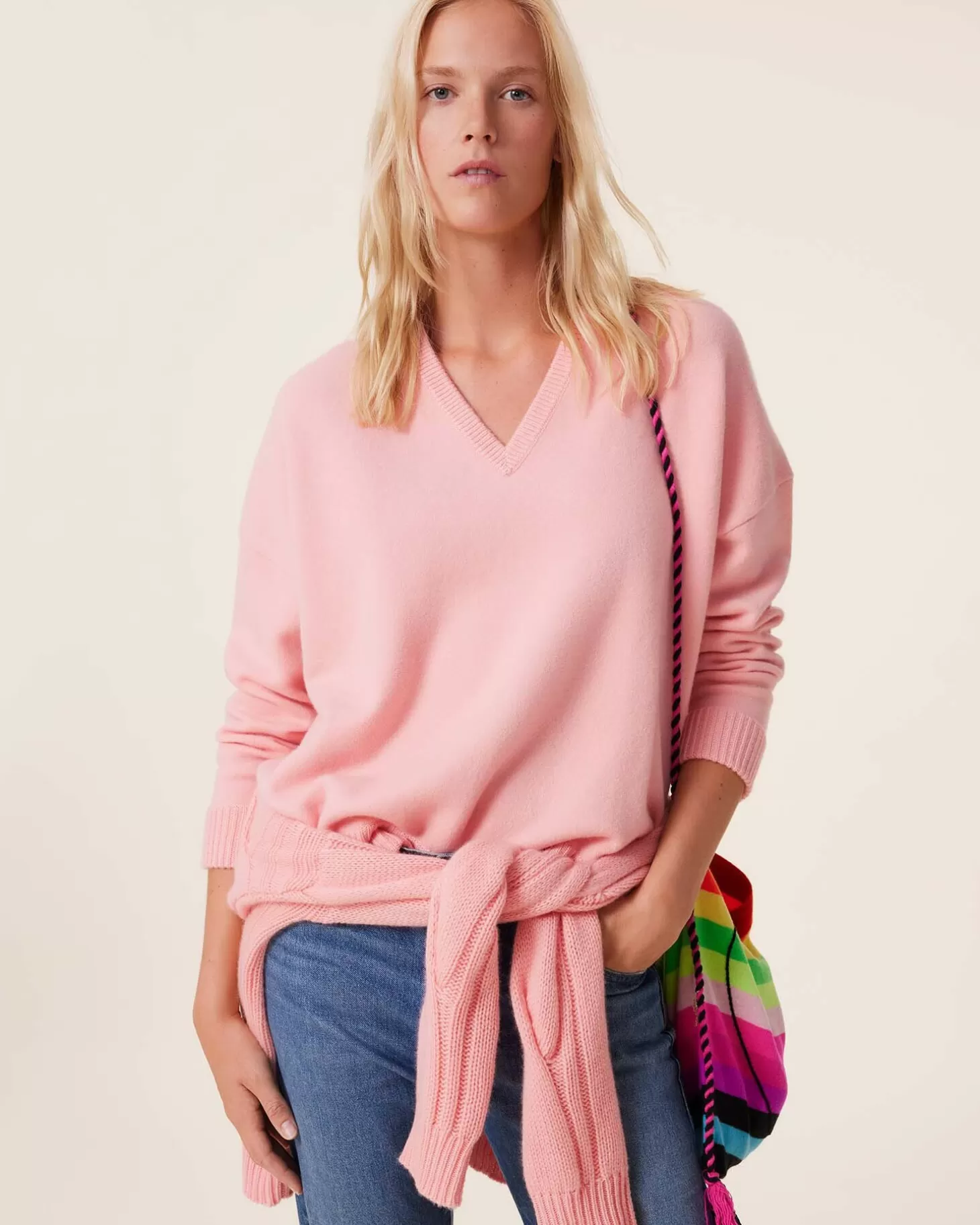 Femme Kujten Pulls & Sweats*Pull Cachemire Col V Oversize Femme, 4 Fils