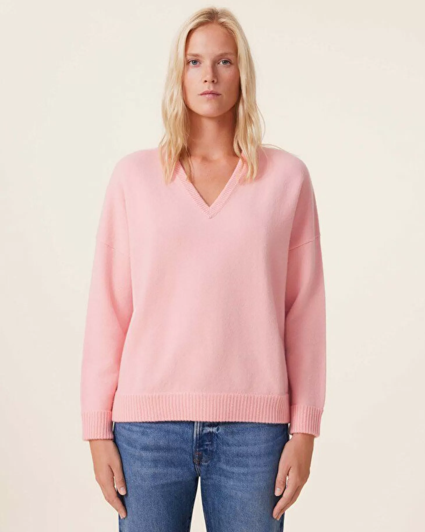 Femme Kujten Pulls & Sweats*Pull Cachemire Col V Oversize Femme, 4 Fils