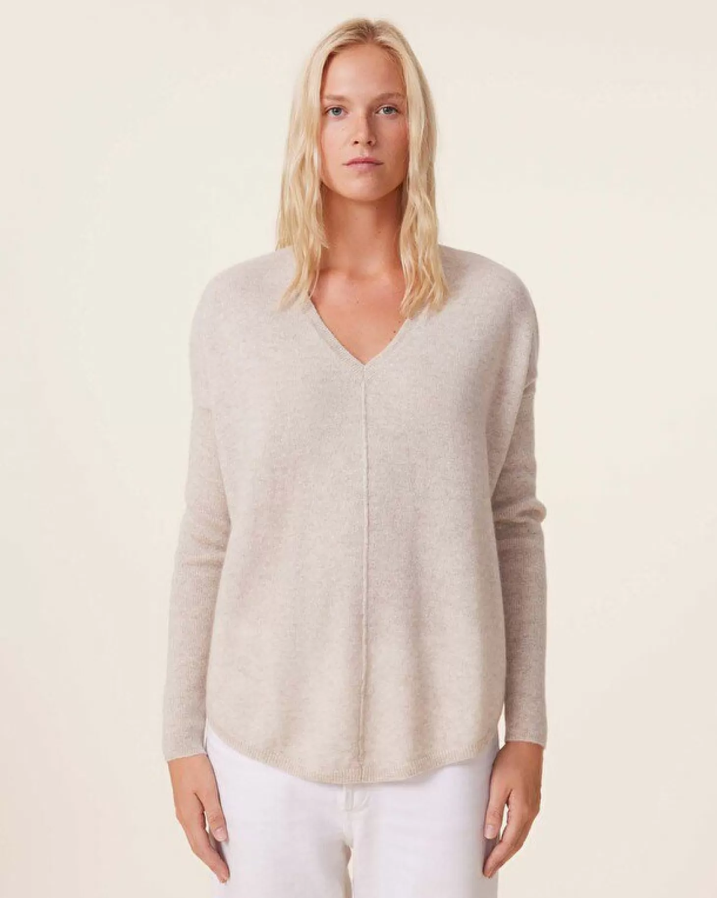 Femme Kujten Pulls & Sweats*Pull Cachemire Col V Oversize Liquette, 2 Fils