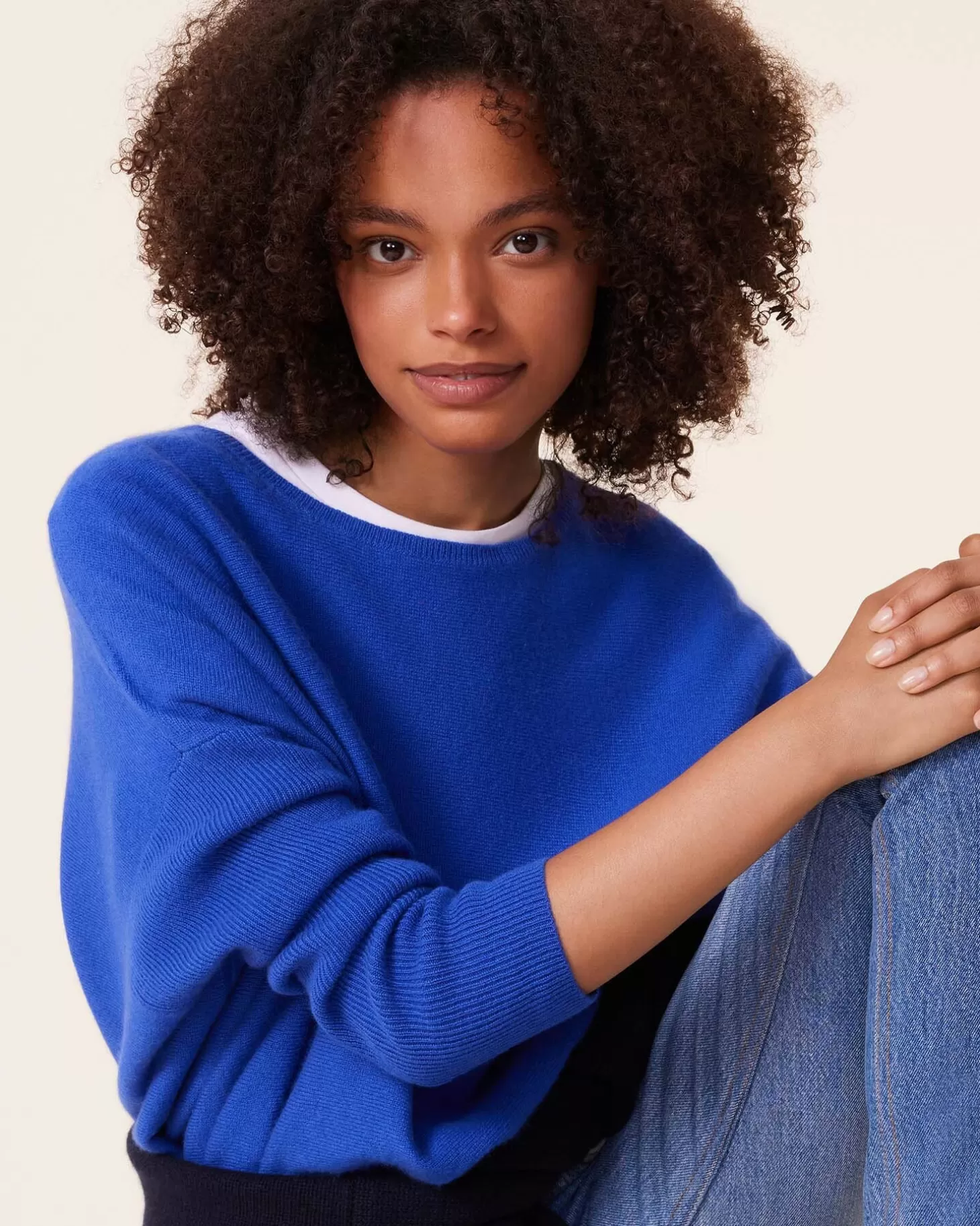 Femme Kujten Pulls & Sweats*Pull Cachemire Femme Col Rond Oversize, 2 Fils