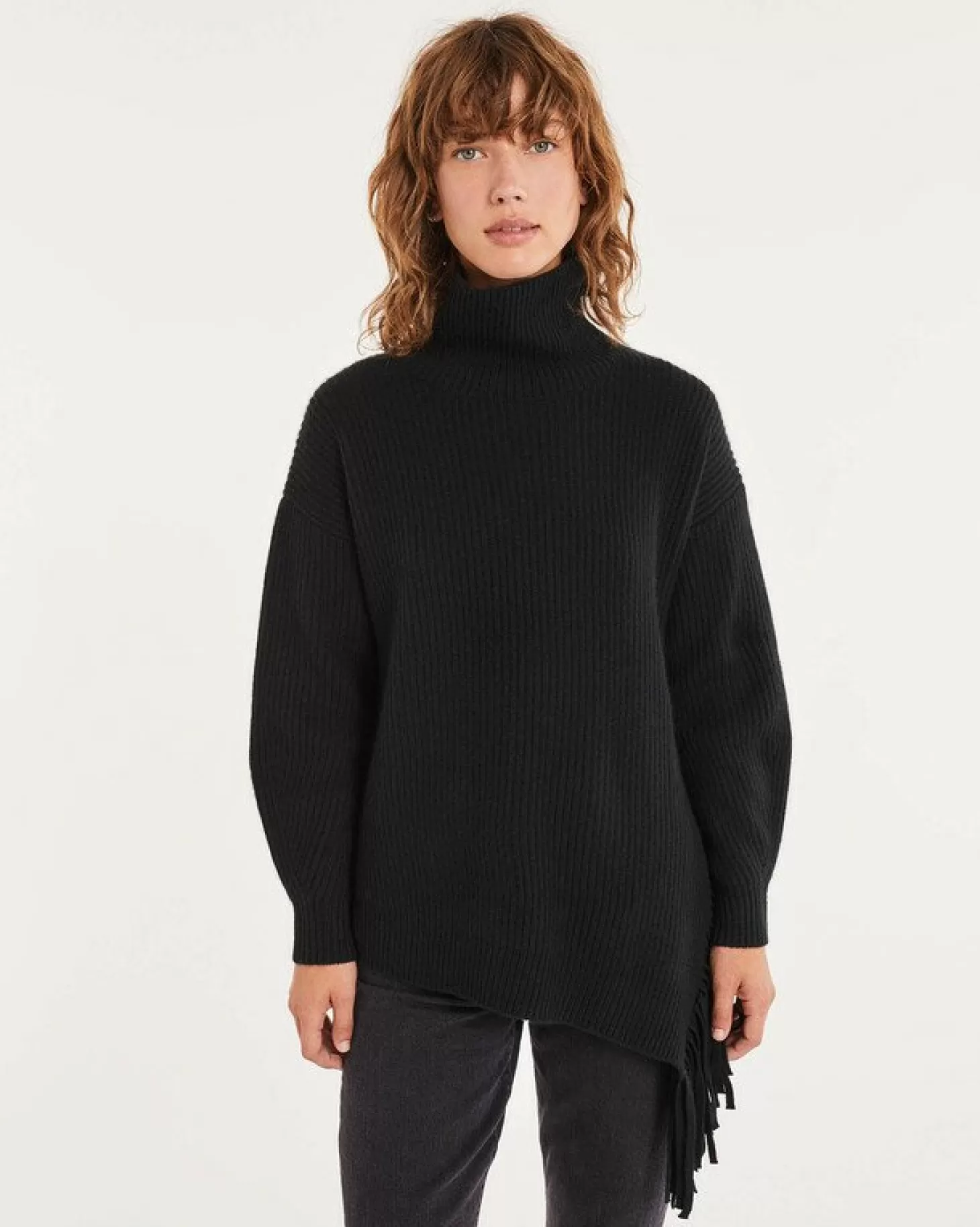 Femme Kujten Pulls & Sweats*Pull Cachemire Femme Col Roule A Franges