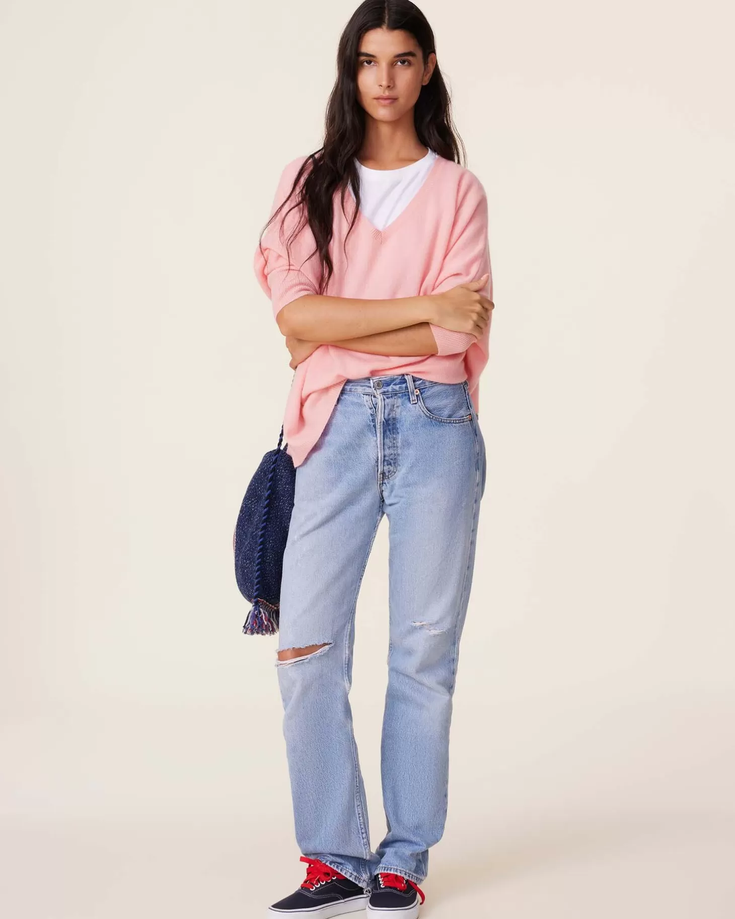 Femme Kujten Pulls & Sweats*Pull Cachemire Femme Col V Oversize, 2 Fils