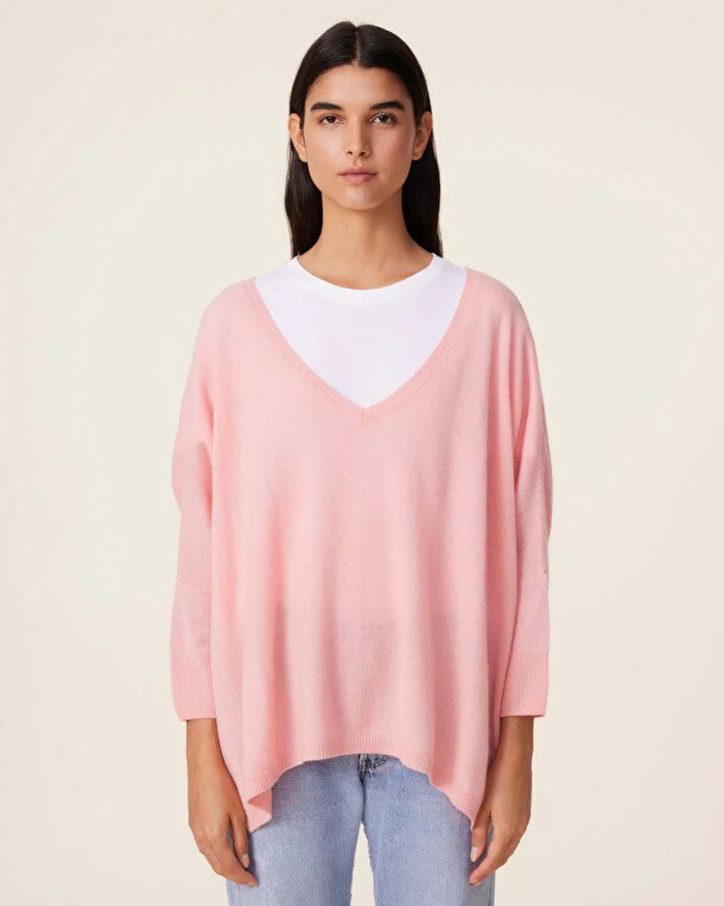Femme Kujten Pulls & Sweats*Pull Cachemire Femme Col V Oversize, 2 Fils
