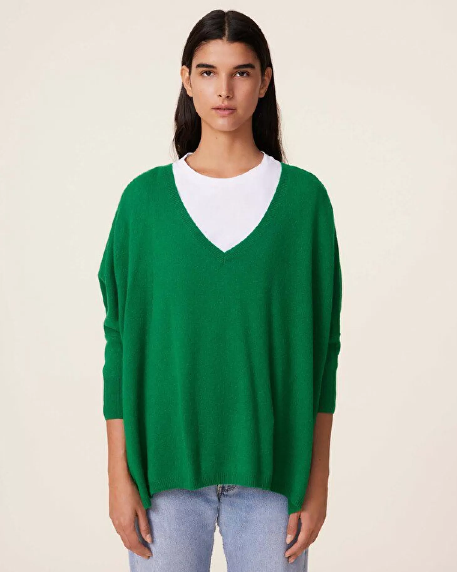 Femme Kujten Pulls & Sweats*Pull Cachemire Femme Col V Oversize, 2 Fils