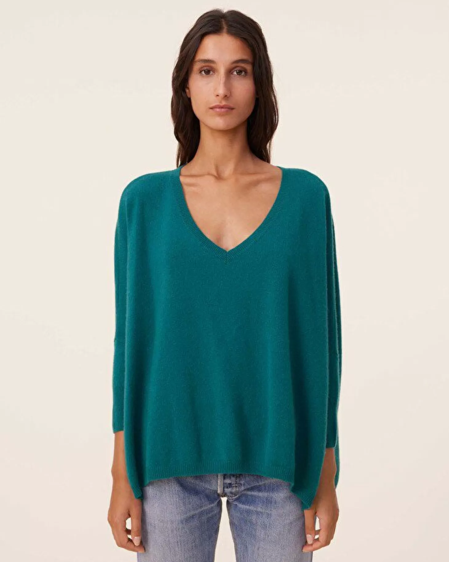Femme Kujten Pulls & Sweats*Pull Cachemire Femme Col V Oversize, 2 Fils