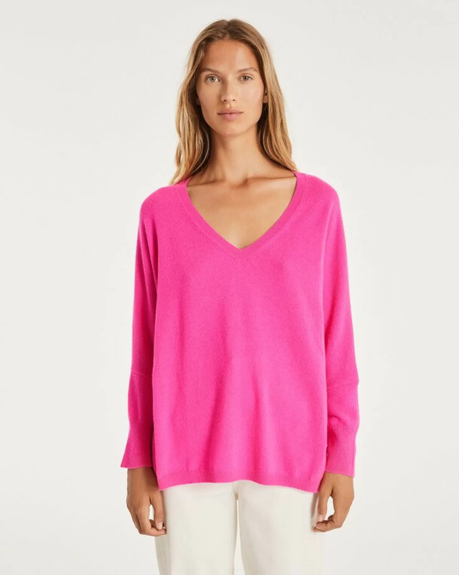 Femme Kujten Pulls & Sweats*Pull Cachemire Femme Col V Oversize, 2 Fils