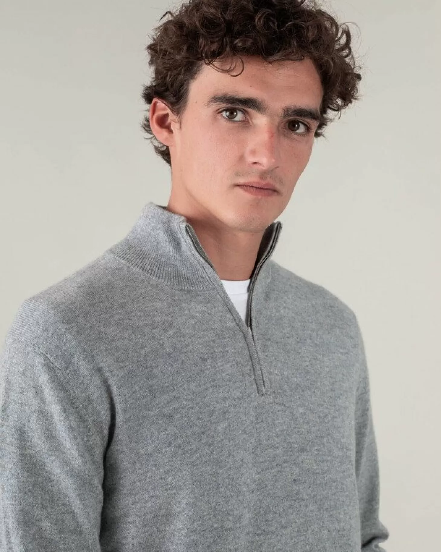 Homme Kujten Pulls & Sweats*Pull Cachemire Homme Col Roule Uni Avec Patchs Aux Coudes