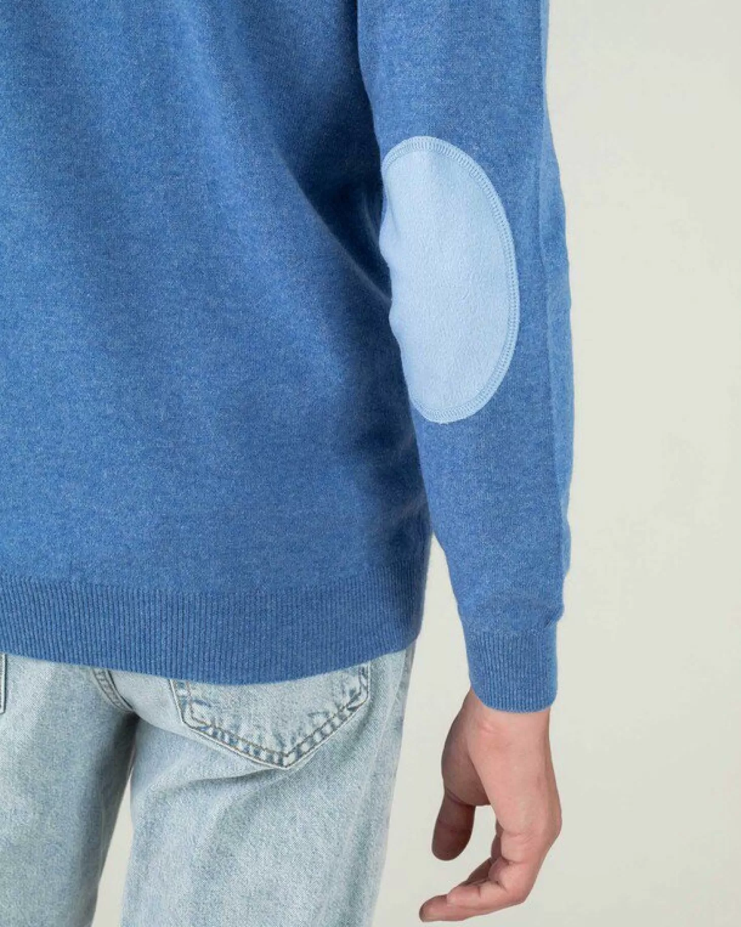 Homme Kujten Pulls & Sweats*Pull Cachemire Homme Col Roule Uni Avec Patchs Aux Coudes