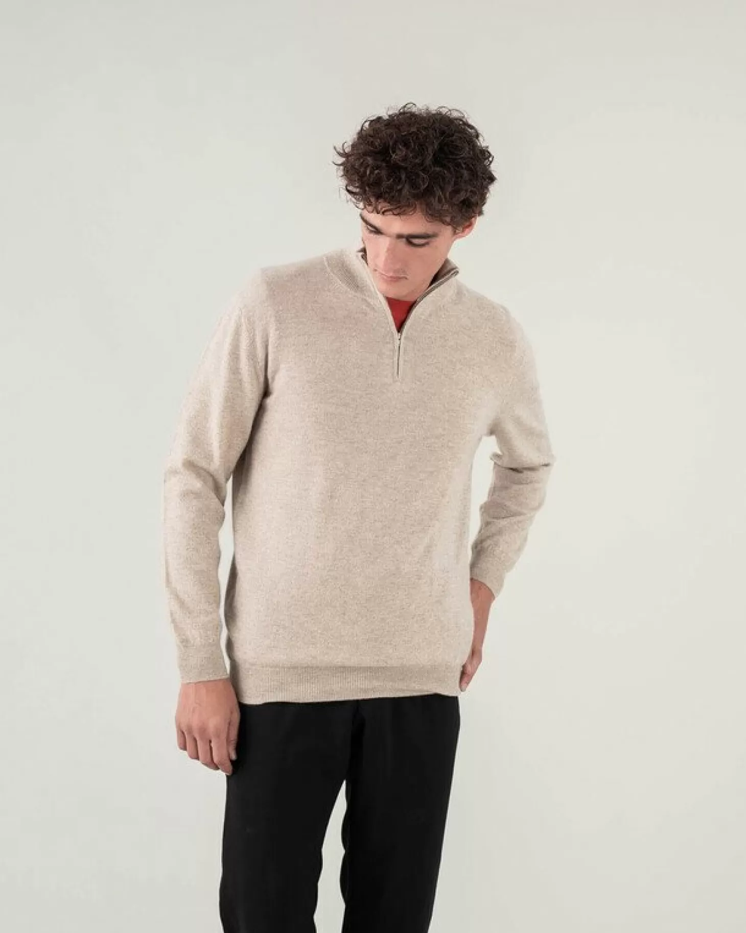 Homme Kujten Pulls & Sweats*Pull Cachemire Homme Col Roule Uni Avec Patchs Aux Coudes
