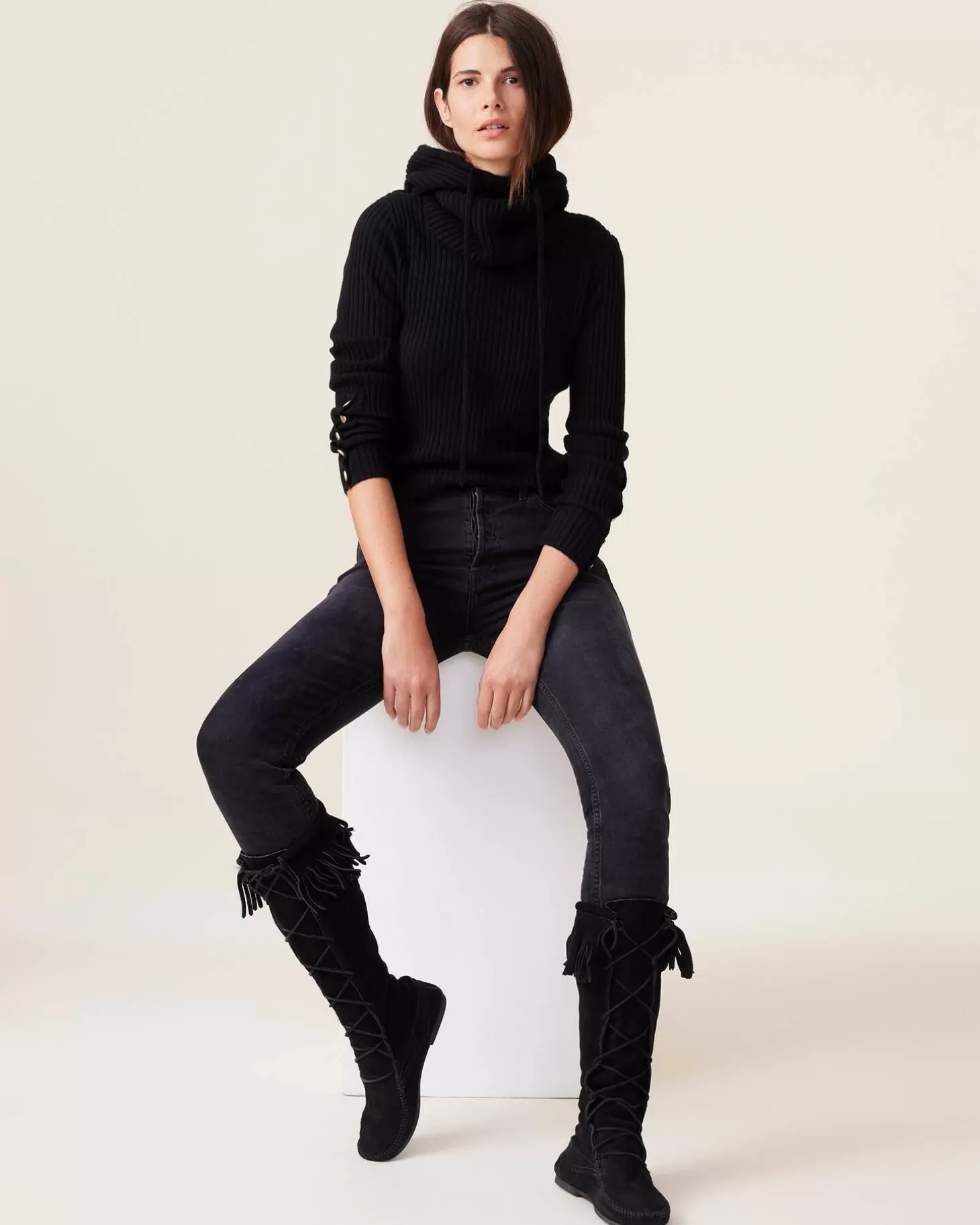 Femme Kujten Pulls & Sweats*Pull Col Rond Cachemire Cotes Plates, 2 Fils