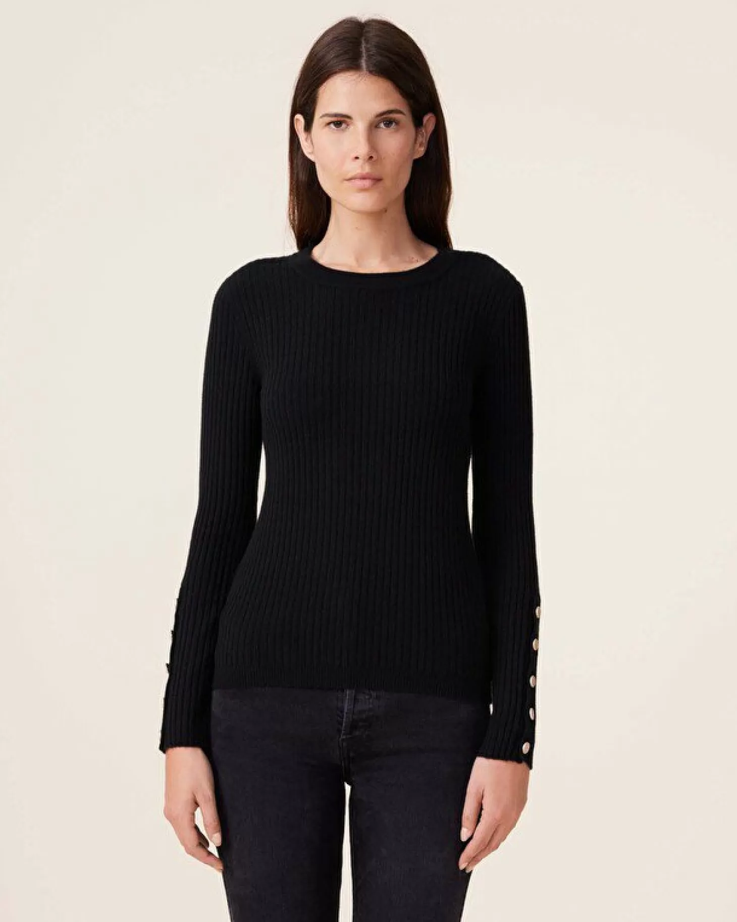 Femme Kujten Pulls & Sweats*Pull Col Rond Cachemire Cotes Plates, 2 Fils