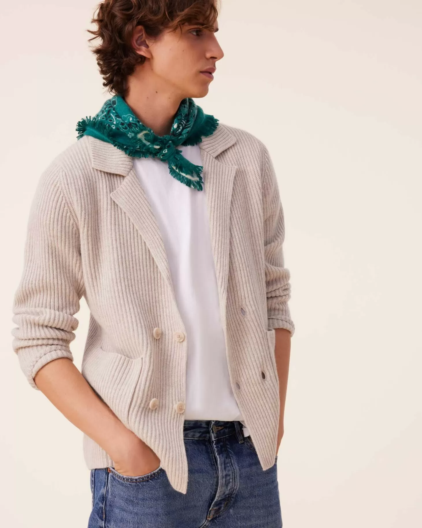 Homme Kujten Gilets & Vestes*Veste Blazer Cachemire Cotes Anglaises, 6 Fils