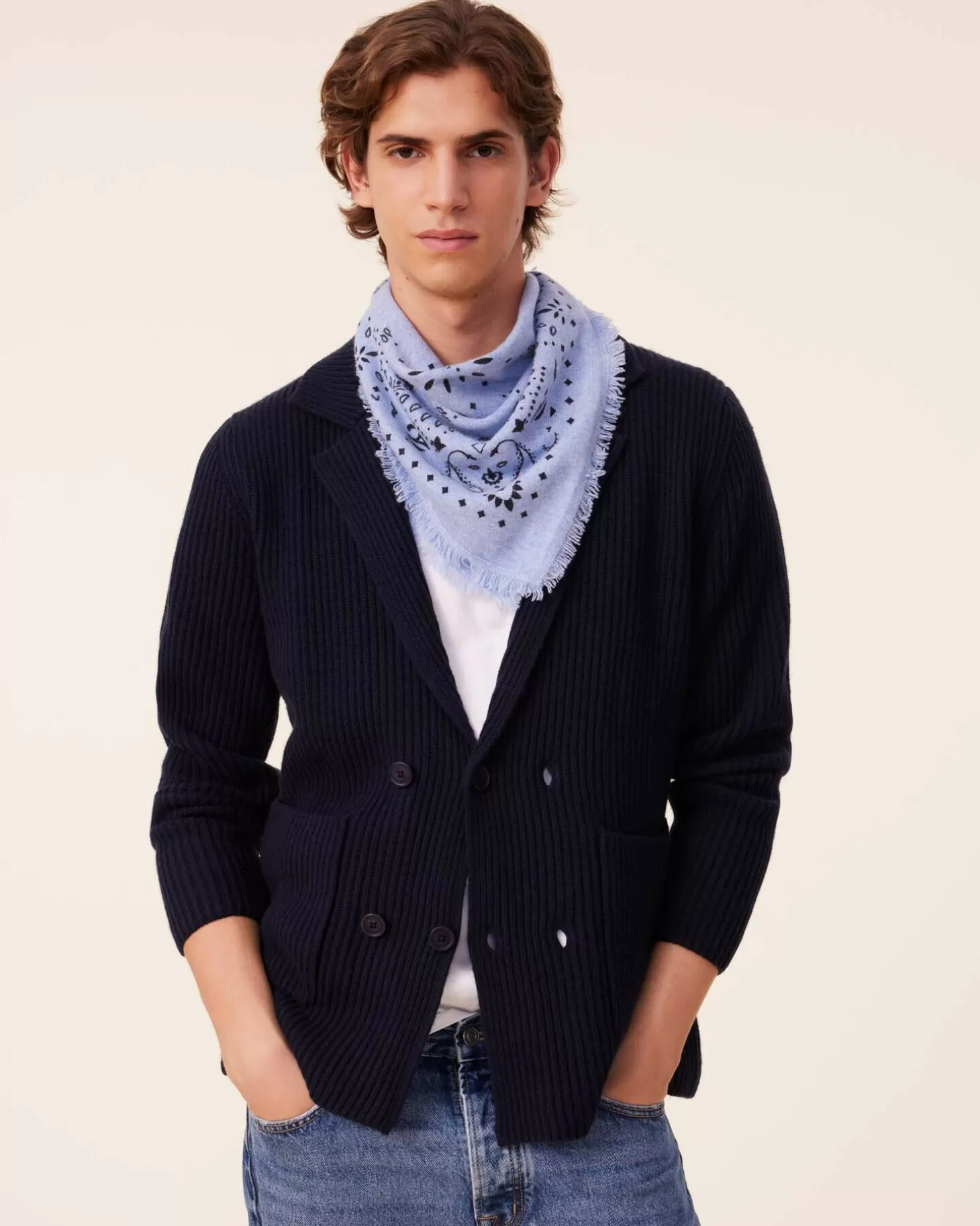 Homme Kujten Gilets & Vestes*Veste Blazer Cachemire Cotes Anglaises, 6 Fils