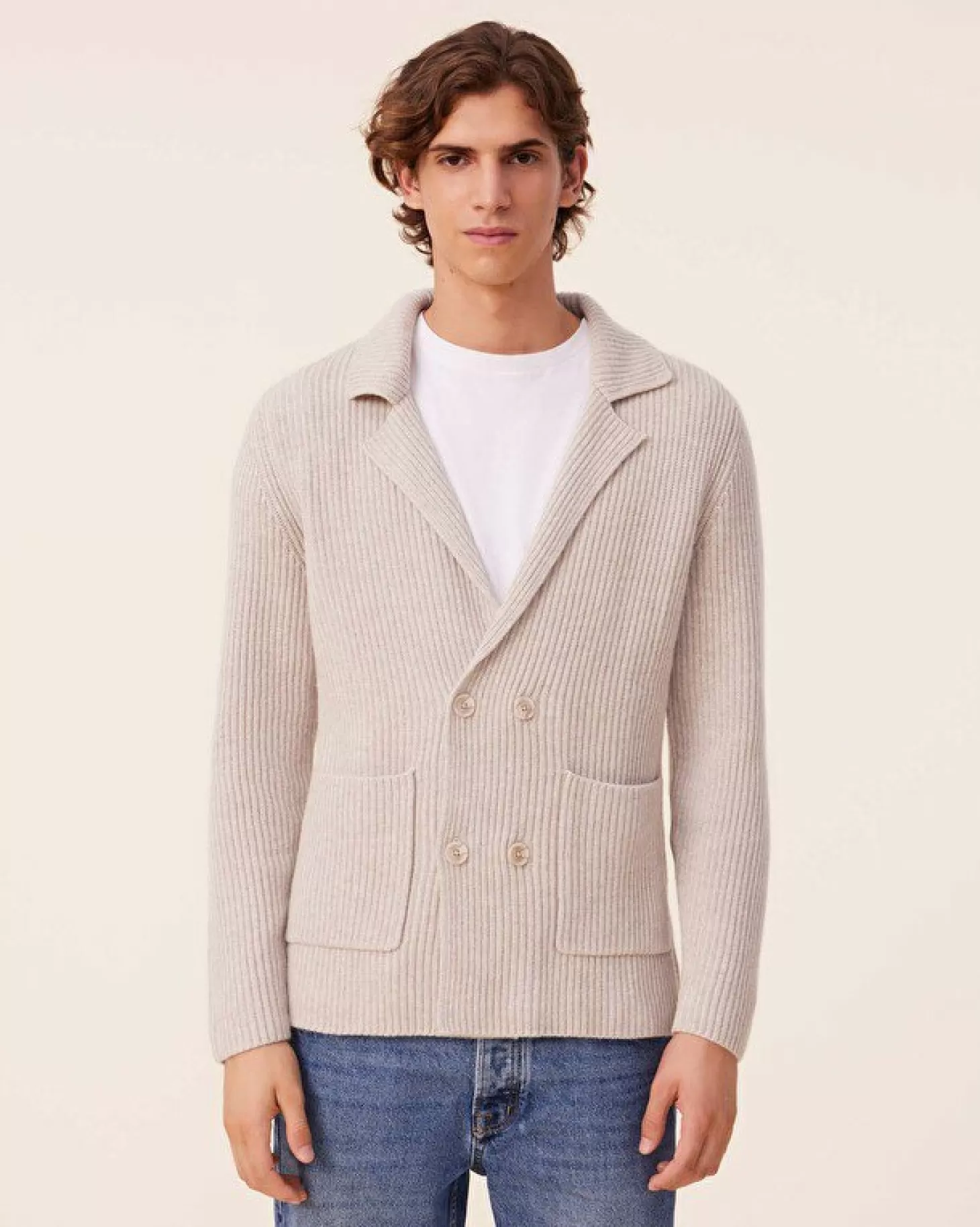 Homme Kujten Gilets & Vestes*Veste Blazer Cachemire Cotes Anglaises, 6 Fils