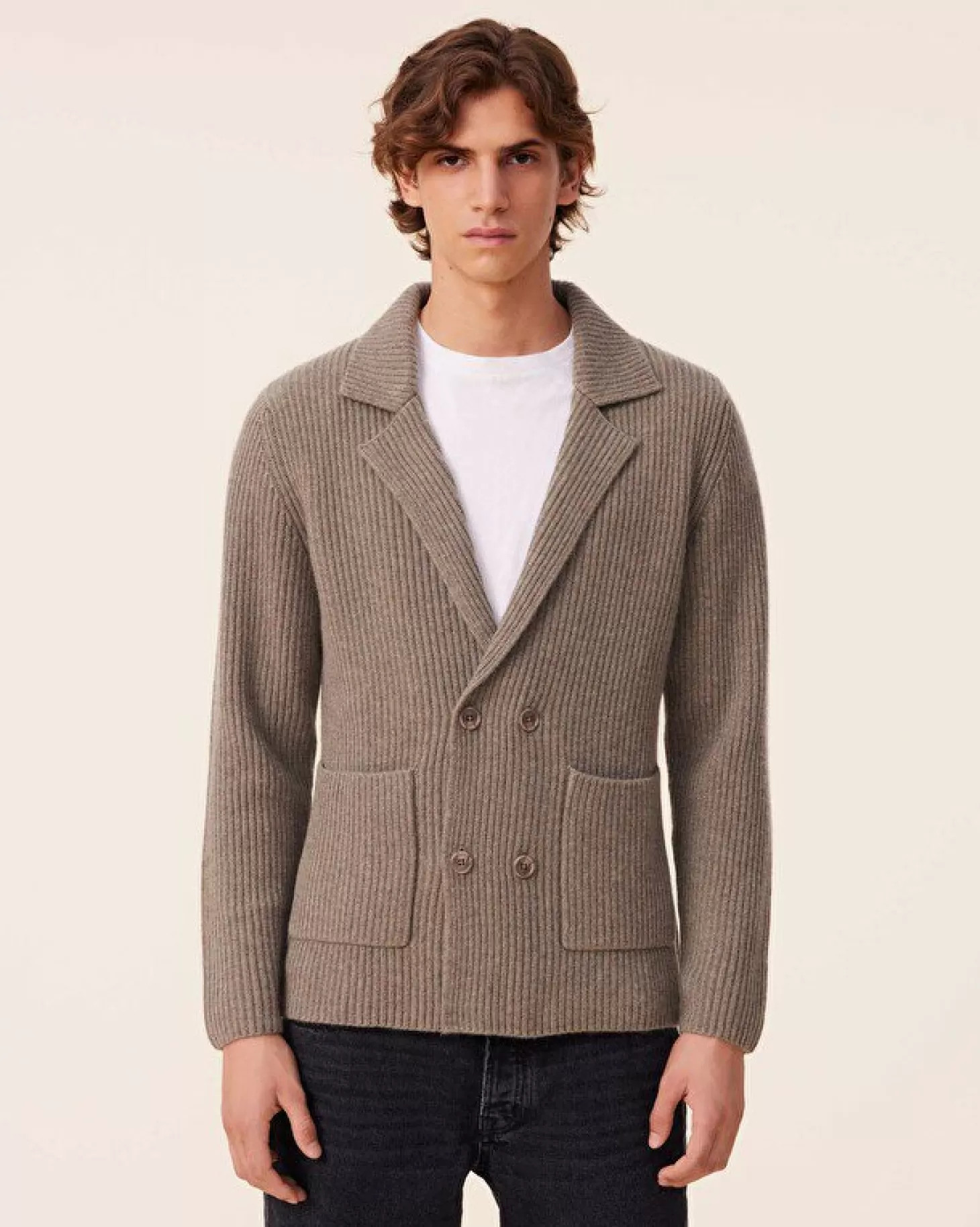Homme Kujten Gilets & Vestes*Veste Blazer Cachemire Cotes Anglaises, 6 Fils